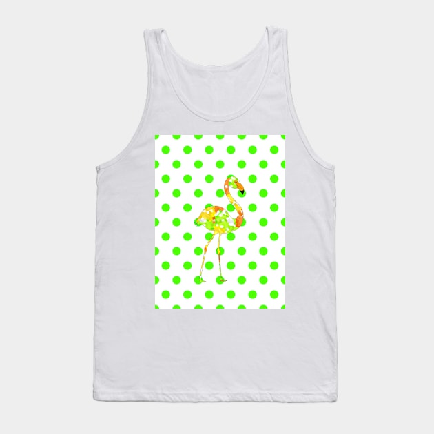 Flamingo On Green Tank Top by SartorisArt1